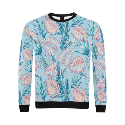 Tropical Flower Pattern Print Design TF01 Men Long Sleeve Sweatshirt