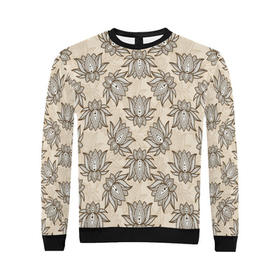 lotus Boho Pattern Print Design LO05 Men Long Sleeve Sweatshirt