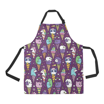 Ice Cream Pattern Print Design IC07 Apron with Pocket