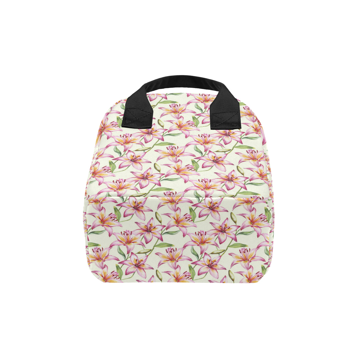Lily Pattern Print Design LY011 Insulated Lunch Bag