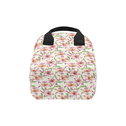 Lily Pattern Print Design LY011 Insulated Lunch Bag