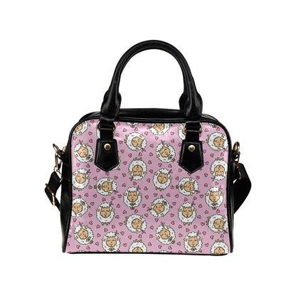 Sheep Cute Pattern Print Design 01 Shoulder Handbag
