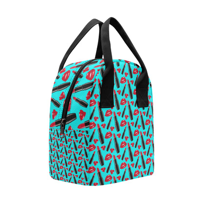 Lipstick Pattern Print Design LT02 Insulated Lunch Bag