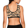 Dachshund Pattern Print Design 011 Sports Bra