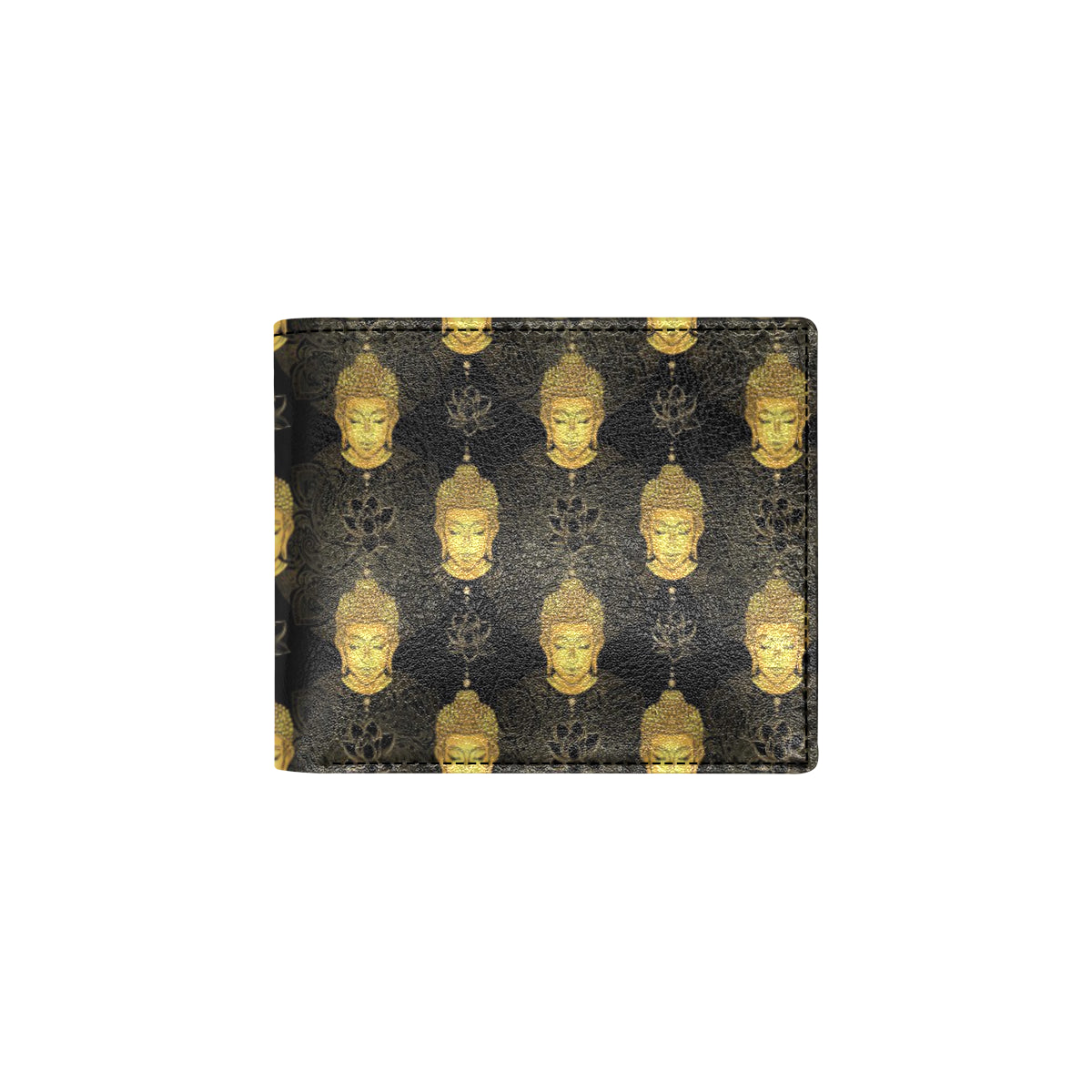 Buddha Pattern Print Design 04 Men's ID Card Wallet