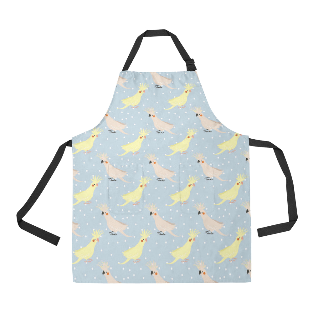 Cockatiel Pattern Print Design 03 Apron with Pocket