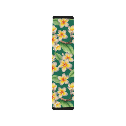 Plumeria Pattern Print Design PM07 Car Seat Belt Cover