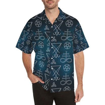 Pentagram Pattern Print Design A03 Men's Hawaiian Shirt