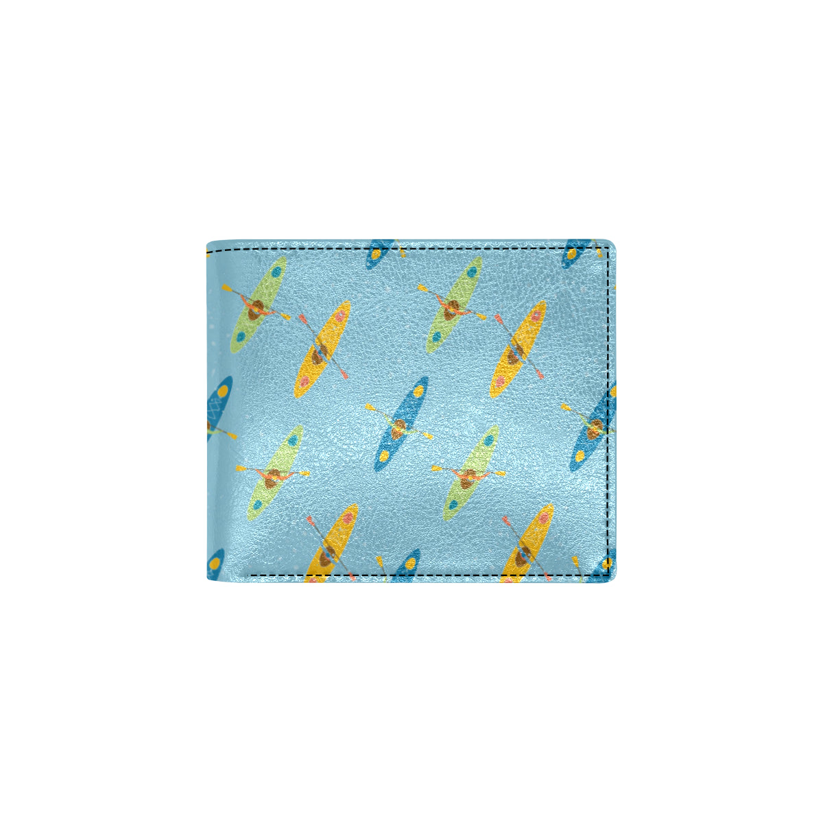 Kayak Pattern Print Design 04 Men's ID Card Wallet