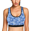 Tie Dye Blue Design Print Sports Bra