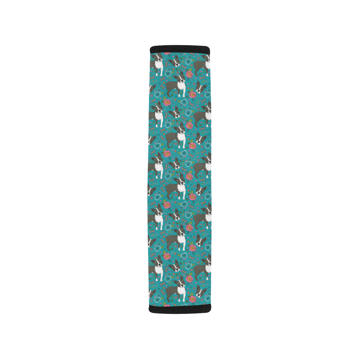 Boston Terrier Pattern Print Design 07 Car Seat Belt Cover