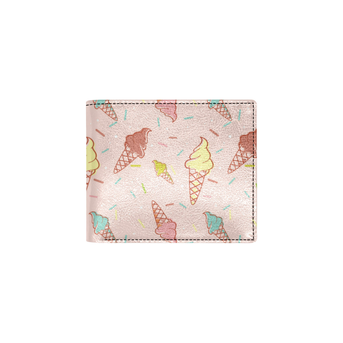 Ice Cream Pattern Print Design 02 Men's ID Card Wallet
