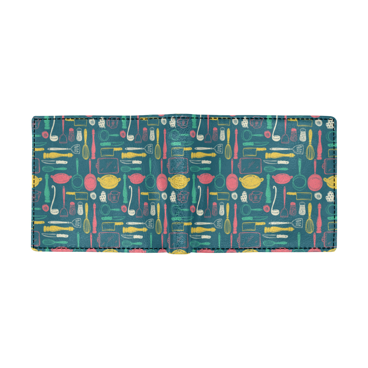 Cooking Kitchen Tools Pattern Print Design 01 Men's ID Card Wallet