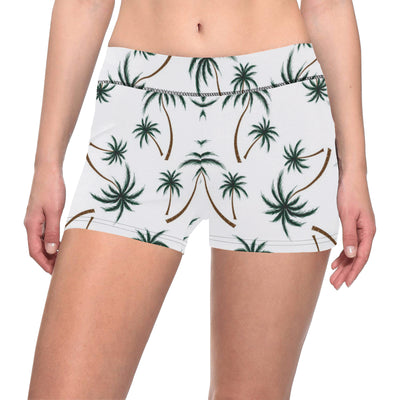 Palm Tree Pattern Print Design PT07 Yoga Shorts