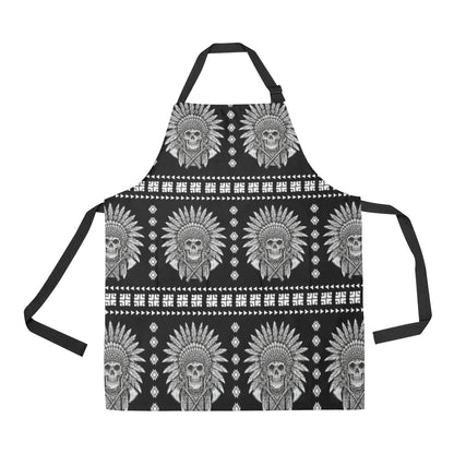 Native American Indian Skull Apron with Pocket