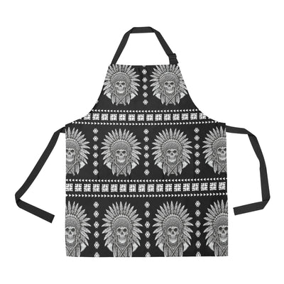 Native American Indian Skull Apron with Pocket