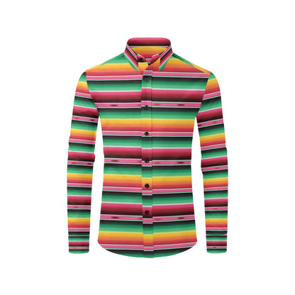 Mexican Blanket Classic Print Pattern Men's Long Sleeve Shirt