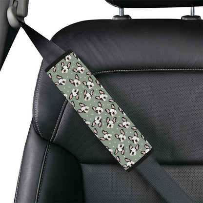 Boston Terrier Pattern Print Design 05 Car Seat Belt Cover
