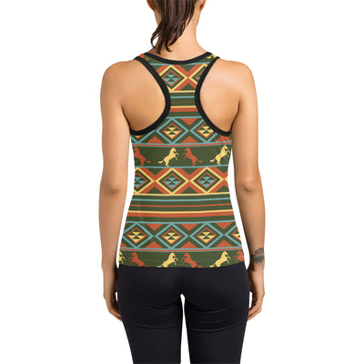 Horse Western Pattern Women's Racerback Tank Top