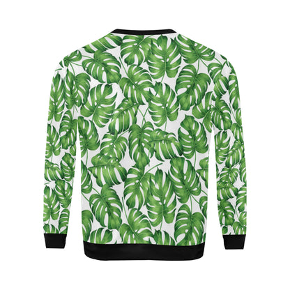 Palm Leaves Pattern Print Design PL08 Men Long Sleeve Sweatshirt