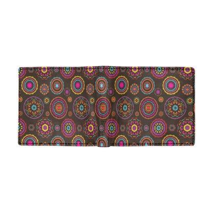 Bohemian Pattern Print Design 01 Men's ID Card Wallet
