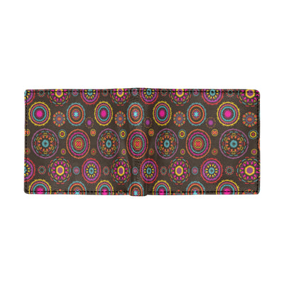 Bohemian Pattern Print Design 01 Men's ID Card Wallet