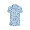 Swallow Bird Pattern Print Design 06 Men's Short Sleeve Button Up Shirt