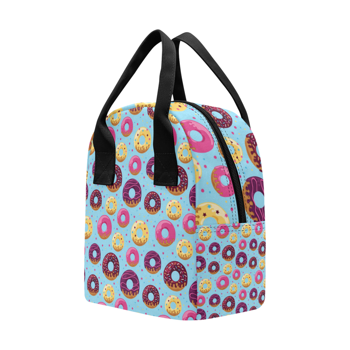 Donut Pattern Print Design DN07 Insulated Lunch Bag