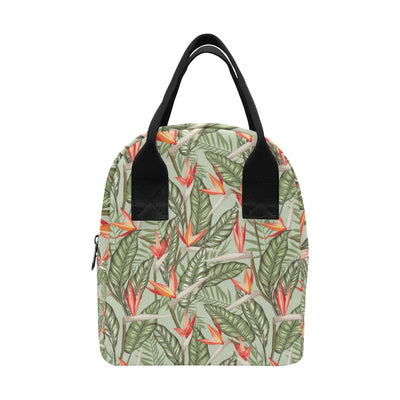 Bird Of Paradise Pattern Print Design BOP08 Insulated Lunch Bag