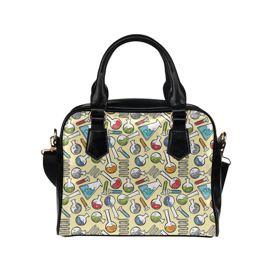 Chemical Pattern Print Design 04 Shoulder Handbag
