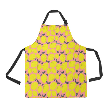 Lemon Pattern Print Design LM03 Apron with Pocket