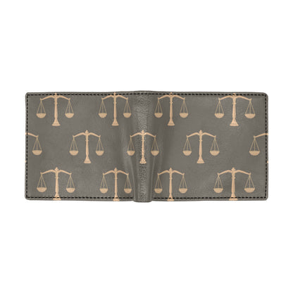 Libra Pattern Print Design 01 Men's ID Card Wallet