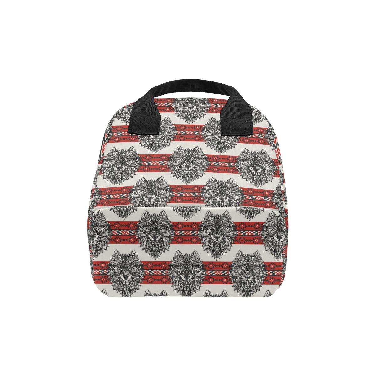 Native Indian Wolf Insulated Lunch Bag