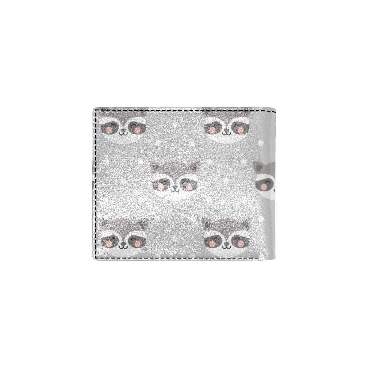 Raccoon Pattern Print Design A04 Men's ID Card Wallet