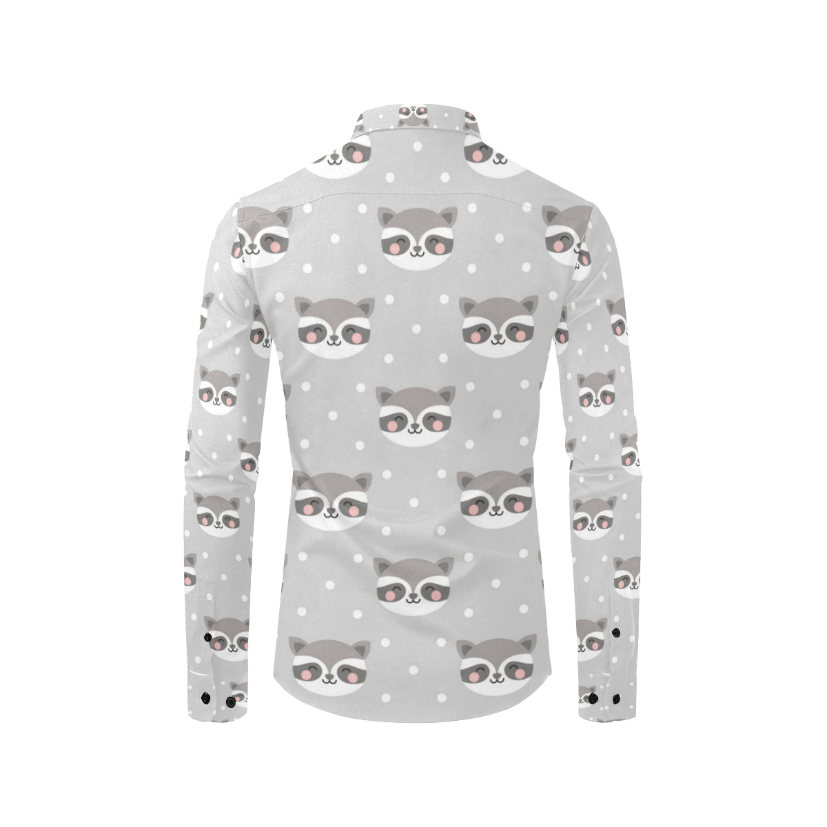 Raccoon Pattern Print Design A04 Men's Long Sleeve Shirt