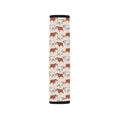 Bulldogs Pattern Print Design 04 Car Seat Belt Cover