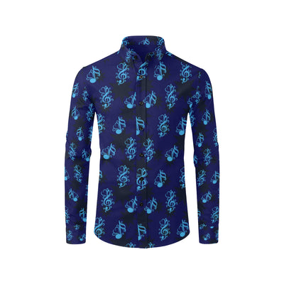 Music note Pattern Print Design A04 Men's Long Sleeve Shirt