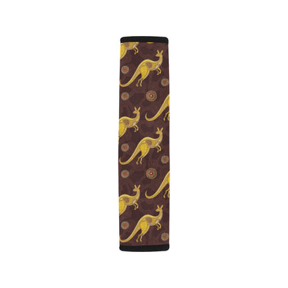 Kangaroos Aboriginal Pattern Print Design 08 Car Seat Belt Cover