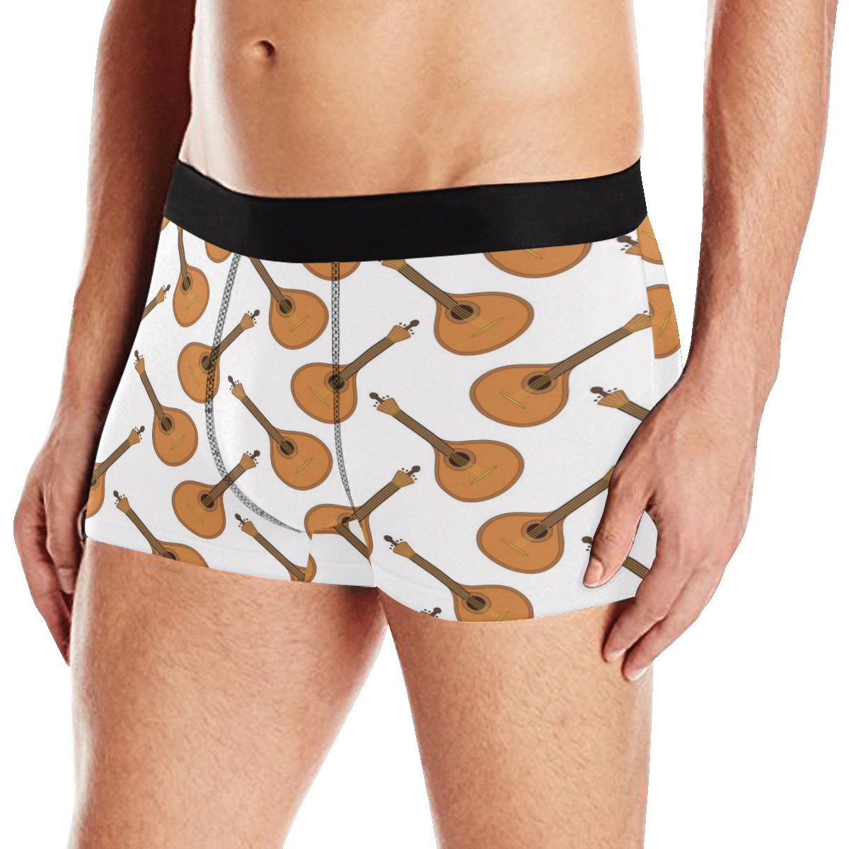 Mandolin Pattern Print Design 01 Men's Boxer Briefs