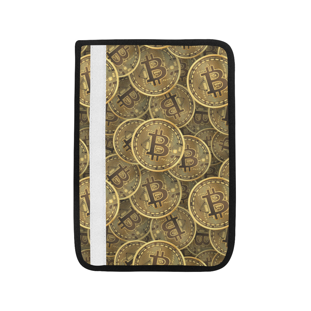 Bitcoin Pattern Print Design DO01 Car Seat Belt Cover