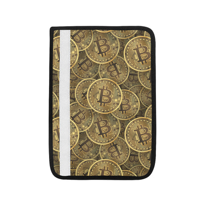 Bitcoin Pattern Print Design DO01 Car Seat Belt Cover