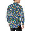 Surfboard Pattern Print Men's Long Sleeve Shirt