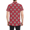 Aztec Pattern Print Design 10 Men's Short Sleeve Button Up Shirt