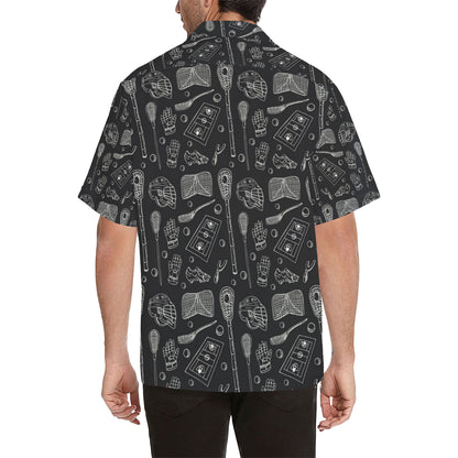 Lacrosse Pattern Print Design 01 Men's Hawaiian Shirt