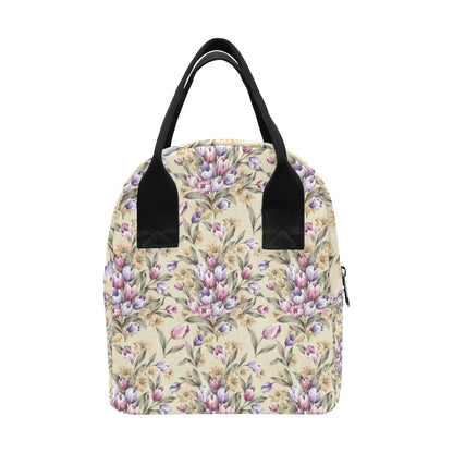 Tulip Pattern Print Design TP04 Insulated Lunch Bag