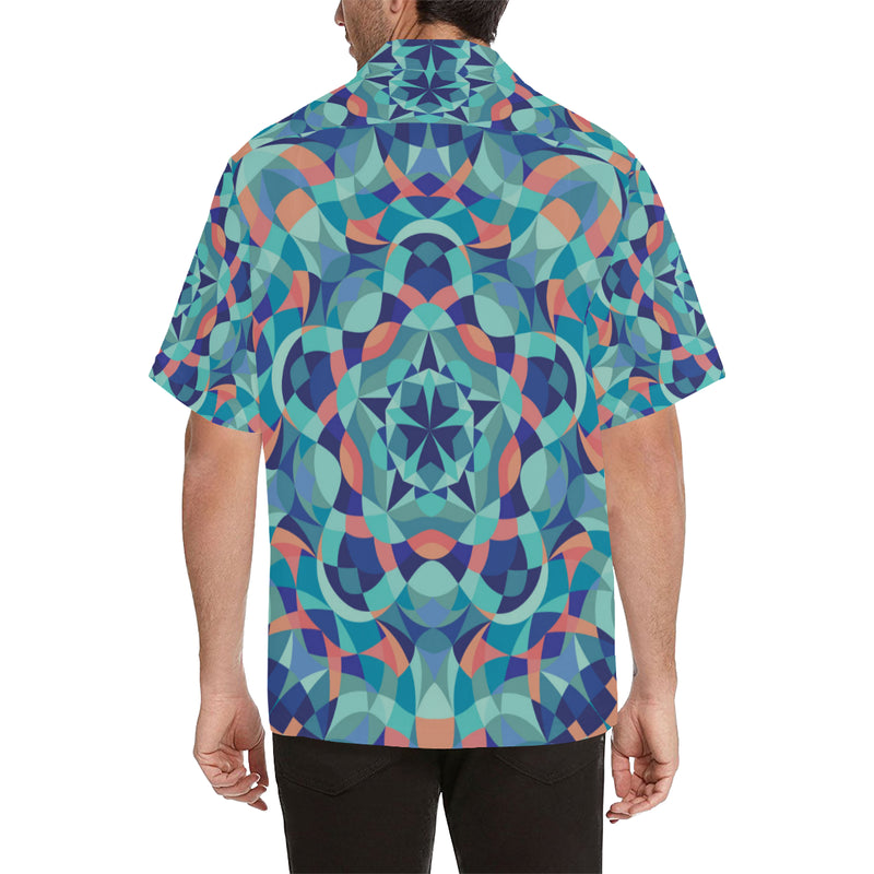 Kaleidoscope Pattern Print Design 03 Men's Hawaiian Shirt