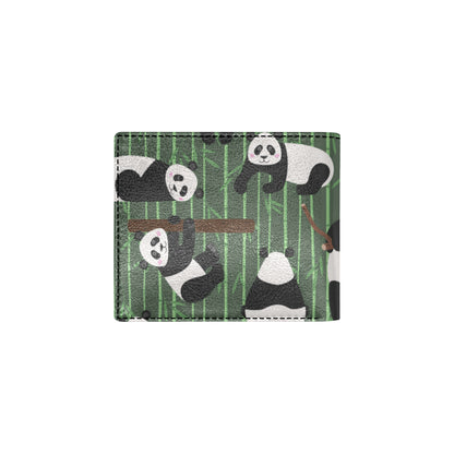 Panda Pattern Print Design A04 Men's ID Card Wallet