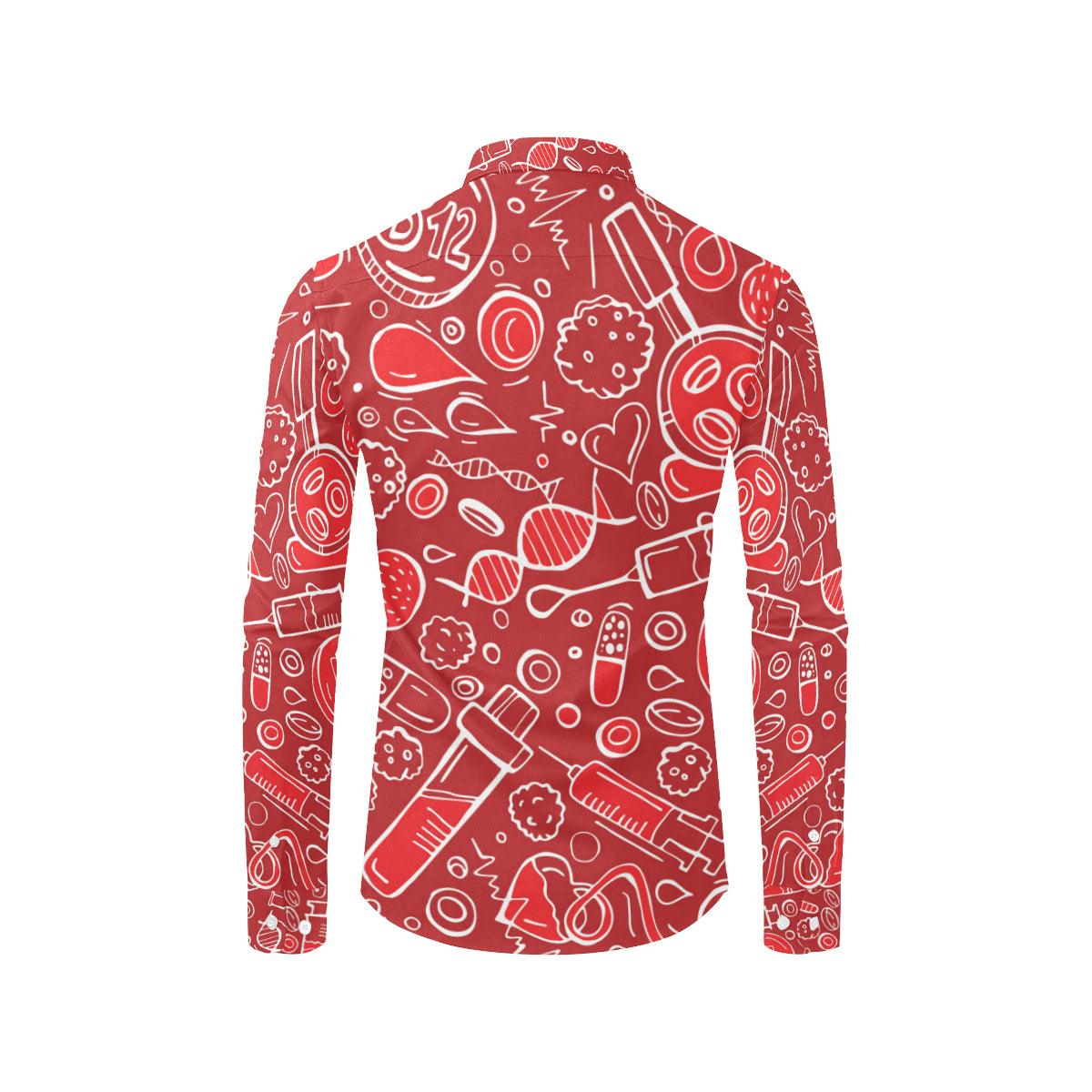 Phlebotomist Pattern Print Design A02 Men's Long Sleeve Shirt