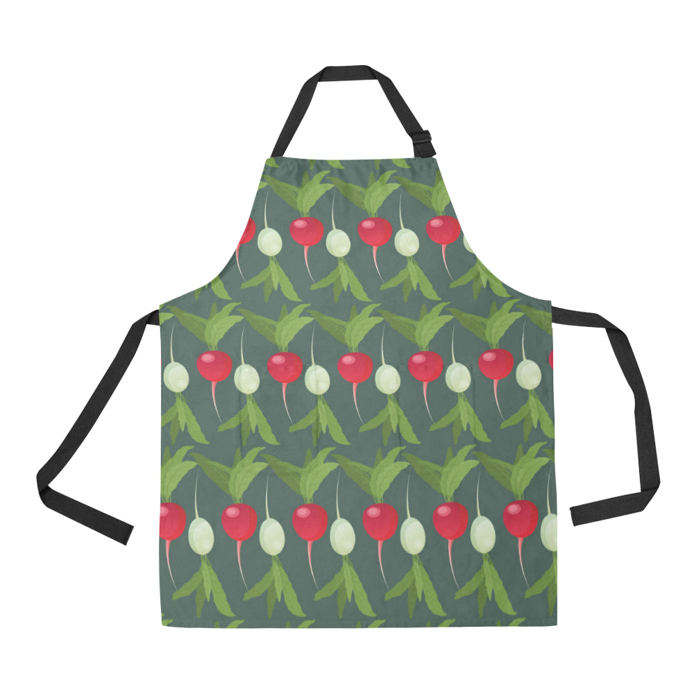 Radish Pattern Print Design A03 Apron with Pocket