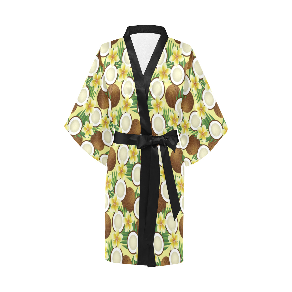 Coconut Pattern Print Design CN02 Women Kimono Robe